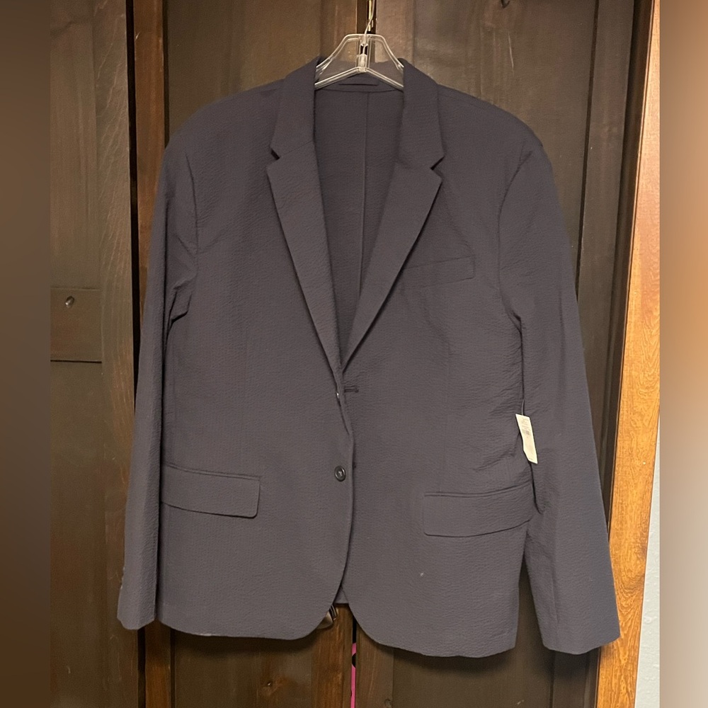 Men's Old Navy Seersucker Navy Blazer NWT XL